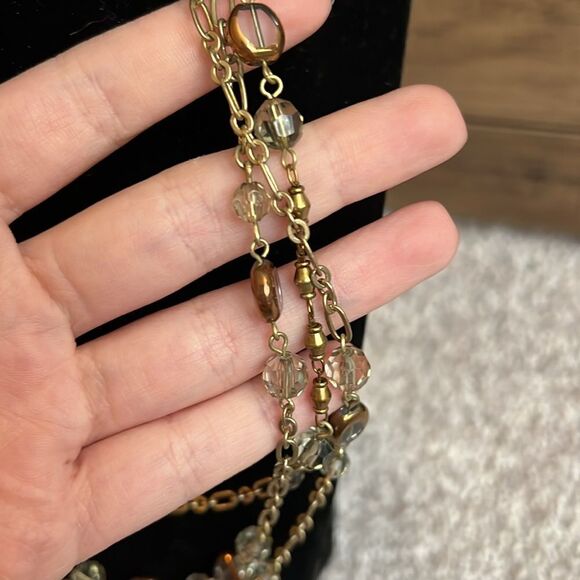 NWT Loft Multi Strand Gold Necklace - Picture 2 of 4